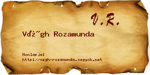 Végh Rozamunda névjegykártya